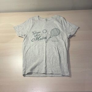 Hollister Tennis Graphic Ribbed Baby Tee